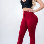 Leggins con faja acampanado